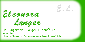 eleonora langer business card